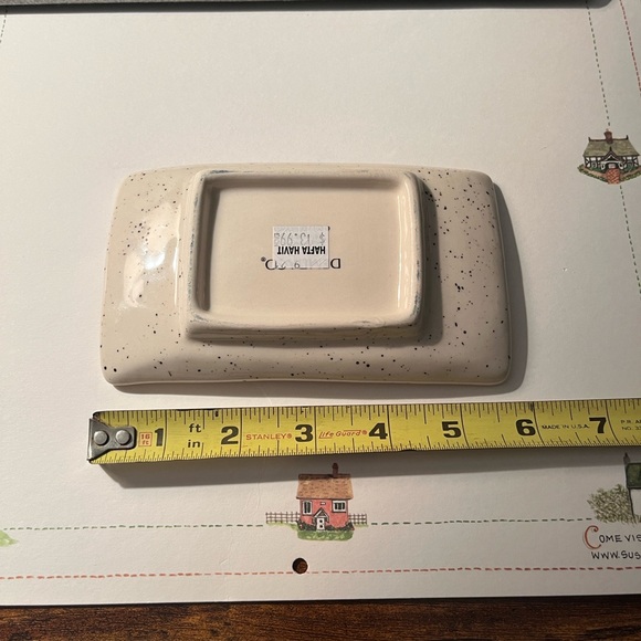 DEMDACO 6 x 3.5 Stoneware Ceramic Everyday Kitchen Rectangle Spoon Rest - Picture 3 of 4